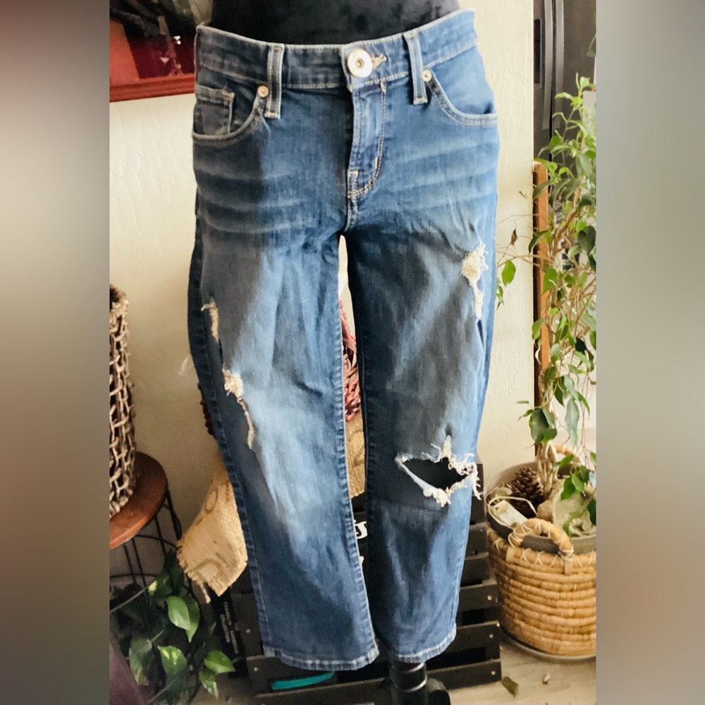 Guess Skinny Cropped Blue Jeans